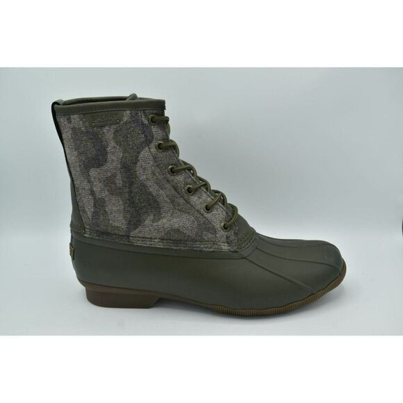 Sperry Mens Size 12 Saltwater Camo Water Resistant Lace Up Duck Boots Shoes - Picture 3 of 9
